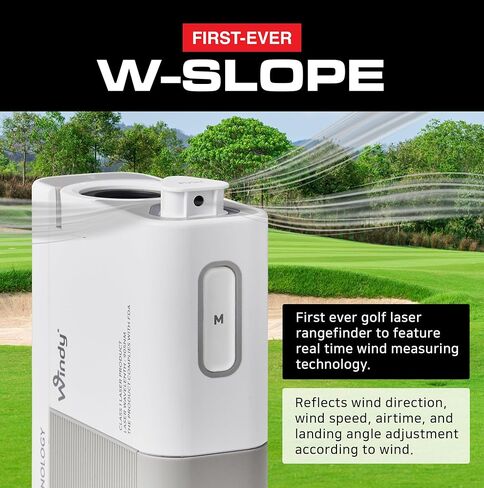 CaddyTalk Windy Laser Golf Rangefinder مع قياس الرياح في الوقت الحقيقي، تقنية التثليث، تكبير 7X، M-Slope2، E-Slope، 0.1–1,093 ياردة، مقاومة للماء IP54، بطارية قابلة للشحن 800 مللي أمبير في الساعة in Kuwait