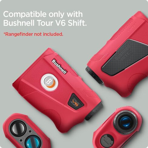 Spigen Golf Silicone Fit Rangefinder Case Designed for Bushnell Rangefinder Tour V6 Shift Protective Cover Carrying Case Golf Rangefinder Accessories - Red in Saudi Arabia