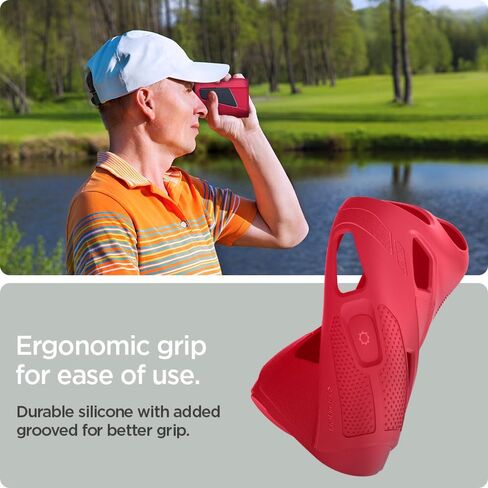 Spigen Golf Silicone Fit Rangefinder Case Designed for Bushnell Rangefinder Tour V6 Shift Protective Cover Carrying Case Golf Rangefinder Accessories - Red in Saudi Arabia