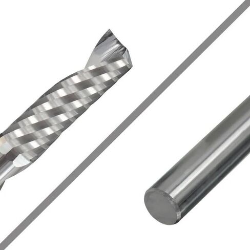 Carbide Milling Bit Single Flute End Mill 3.175-12mm Shank CNC Router Bit for Aluminum Cutting Spial Milling Cutter(3.175x2x17x45mm) in Saudi Arabia