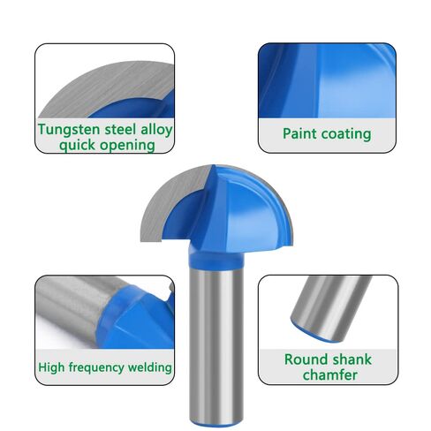 12mm Shank Round Nose Two Flutes Router Bit Set for Woodworking Bit in Saudi Arabia