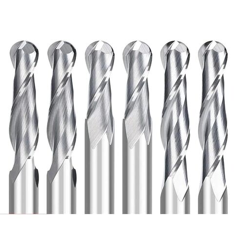 2 الناي الكرة الأنف نهاية مطحنة 3.175 4 6 8 10 12 مللي متر عرقوب CNC النقش بت كربيد نهاية مطحنة الخشب قاطعة المطحنة (4x52x80 مللي متر) in Saudi Arabia