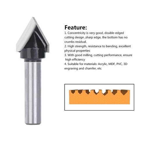1pcs 3D V Engraving Bit CNC End Mill 8mm Shank Router Bits 16mm Diameter 60 Degrees Milling Cutter for Woodworking in Saudi Arabia