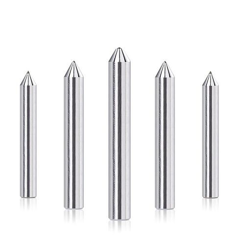 لقمة نقش ماسية 3.175 مم 6.35 مم قاطعة المطحنة 60-120 درجة قاطع نقش معدني لقمة الحجر باستخدام الحاسب الآلي أداة القطع (6.35 × 50 مم 120D) in Kuwait