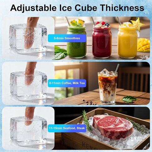 Commercial Ice Maker Machine 450Lbs/24H, 250Lbs Large Storage Split Ice Makers for Business, 156 Cubes in 7-15 Mins, Industrial Stainless Steel Ice Maker with Self-Cleaning for Hotel Restaurant Shops in Kuwait