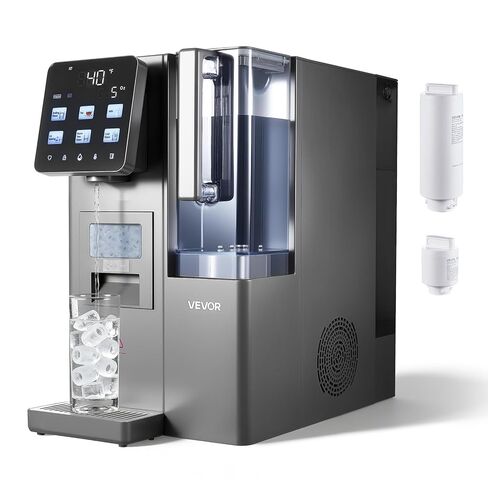 موزع فلتر مياه VEVOR Ice Maker، ماكينة صنع الثلج على سطح الطاولة 4 في 1 مع درجة حرارة الغرفة، ماء ساخن وبارد، فلتر RO 6 مراحل + فلتر تمعدن، متعدد الوظائف لحفلات المكتب المنزلي in Saudi Arabia