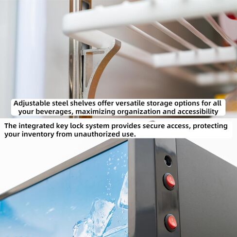 Merchandiser Refrigerator 3 Glass Door, 56 cu ft Beverage Display Cooler, Commercial Upright Fridge with LED Lighting, Adjustable Shelves for Displaying Beverages, Beer, and Drinks, Black in Kuwait