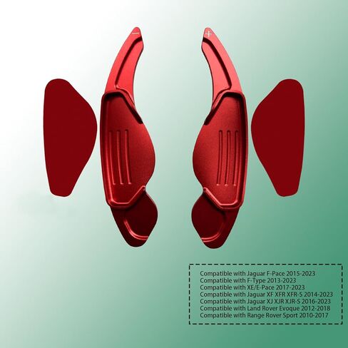 Steering Wheel Shift Paddle Shifter Compatible with Jaguar F-Pace F-Type XE XF XJ,Compatible with Land Rover Evoque (red) in Kuwait