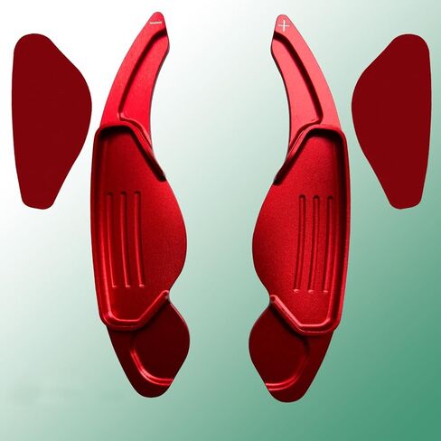 Steering Wheel Shift Paddle Shifter Compatible with Jaguar F-Pace F-Type XE XF XJ,Compatible with Land Rover Evoque (red) in Kuwait