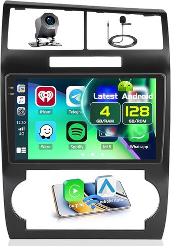 Carplay اللاسلكي لـ Dodge Charger/Magnum 2005-2007 Fuluku Android 13 Stereo مع Android Auto ، 2+32GB 9 " in Kuwait