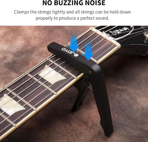 JOYO Guitar Tuner Clip Guitar Capo with 6Pcs Picks Guitar Accessories Digital Electronic Tuner for Electric Guitar, Bass, Acoustic, Ukulele, Violin in Kuwait