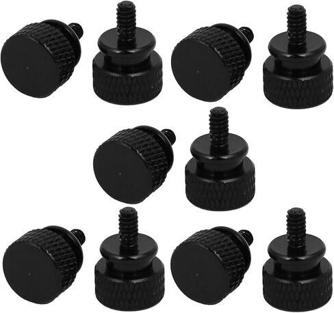 uxcell Computer PC Case 6-32 Fully Threaded Knurled Thumb Screws Black 10pcs in Saudi Arabia