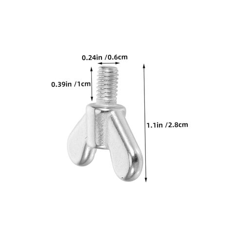 NUOBESTY 3 قطع M6 × 10 مم 304 مسامير فراشة معدنية مقاومة للصدأ مع براغي إبهام، مشابك تثبيت سارية العلم، معدات خارجية، صواميل ملفوفة يدويًا لتجميع الماكينة in Saudi Arabia