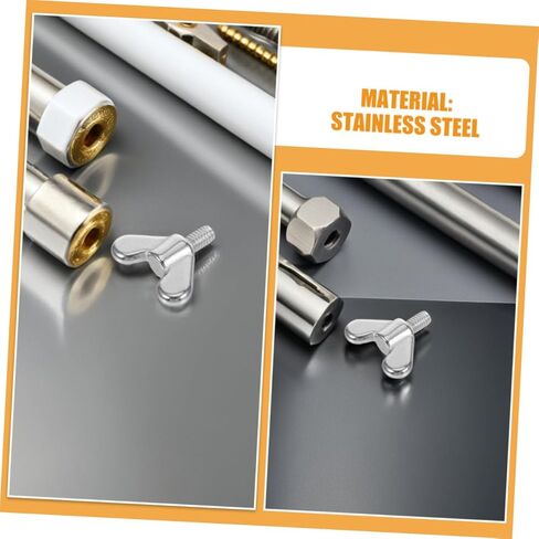 NUOBESTY 3 قطع M6 × 10 مم 304 مسامير فراشة معدنية مقاومة للصدأ مع براغي إبهام، مشابك تثبيت سارية العلم، معدات خارجية، صواميل ملفوفة يدويًا لتجميع الماكينة in Saudi Arabia