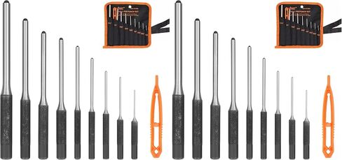 HORUSDY 9 Pieces Roll Pin Punch Set, Removing Repair Tool with Holder for Automotive, Watch Repair, Jewelry and Craft in Kuwait