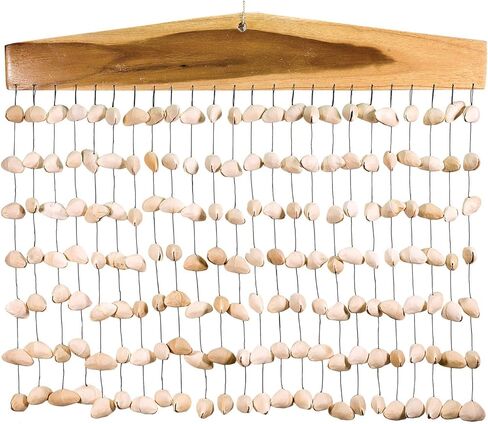 Terre Exotic Bar Chimes with 7 Rows of 24 Natural Nuts – Pangi, Juju, Chacha, Pala Options – Soothing Percussion Instrument (Pala) in Saudi Arabia