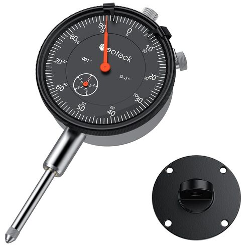 Neoteck 1"/0.001" Dial Indicator,Dial Indicator Gauge Full Metal Construction High Precision Tool for Lathe,Table Saw,Workshop and CNC Machining and Automotive Brake Caliper in Saudi Arabia