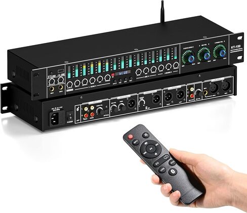 معادل ستيريو رقمي للصوت المنزلي، مؤثر KTV احترافي قبل المرحلة، معالج صوت متعدد التأثيرات مضاد للعواء، خلاط كاريوكي، صدى USB MP3 بلوتوث بصري، مع جهاز تحكم عن بعد in Kuwait