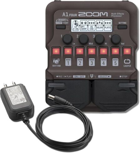 Zoom A1 معالج متعدد التأثيرات لأربعة أدوات صوتية مع محول طاقة AD-16 in Saudi Arabia