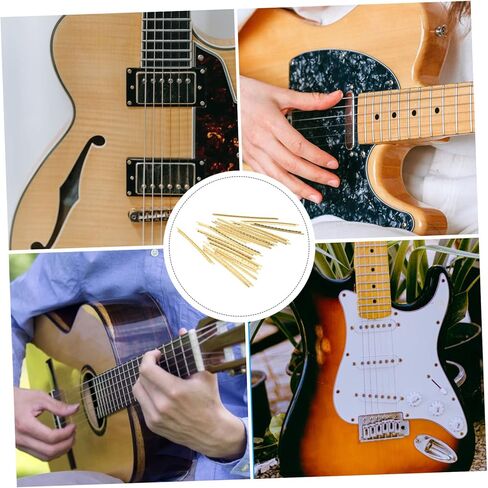 BESPORTBLE 40pcs Guitar Fret Wires Set Acoustic and Electric Guitar Upgrade Parts Metal Fret Lines for Fretboard Replacement Suitable for Folk and Mandolins in Saudi Arabia