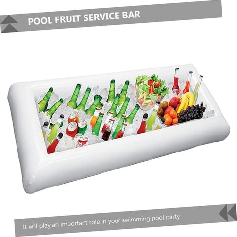 STOBAZA 1pc Inflatable Serving Bar Tray Floating Drink Holder for Pool Parties Outdoor Bbqs and Summer Gatherings Keeps Drinks and Food Chilled in Saudi Arabia