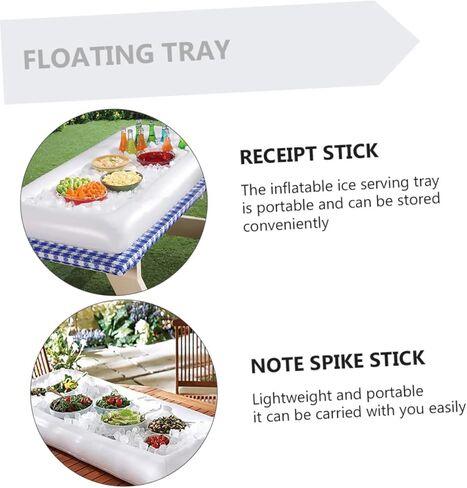 STOBAZA 1pc Inflatable Serving Bar Tray Floating Drink Holder for Pool Parties Outdoor Bbqs and Summer Gatherings Keeps Drinks and Food Chilled in Saudi Arabia
