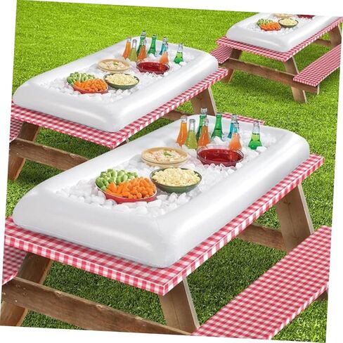 STOBAZA 1pc Inflatable Serving Bar Tray Floating Drink Holder for Pool Parties Outdoor Bbqs and Summer Gatherings Keeps Drinks and Food Chilled in Saudi Arabia