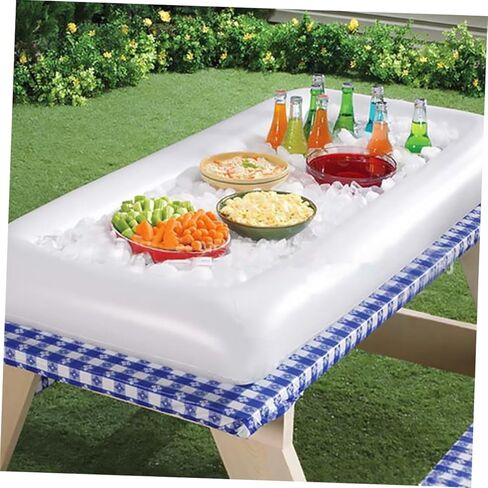 STOBAZA 1pc Inflatable Serving Bar Tray Floating Drink Holder for Pool Parties Outdoor Bbqs and Summer Gatherings Keeps Drinks and Food Chilled in Saudi Arabia