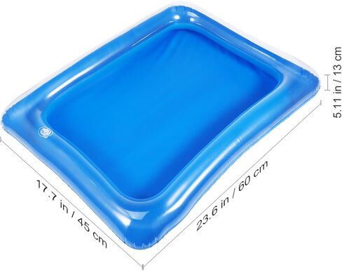 Uonlytech 4pcs Transparent Inflatable Ice Serving Bars Food Server Trays for Parties Weddings Bbqs and Pool Events Keep Drinks and Snacks Chilled Material in Saudi Arabia