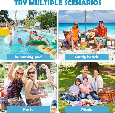 Uonlytech 4pcs Transparent Inflatable Ice Serving Bars Food Server Trays for Parties Weddings Bbqs and Pool Events Keep Drinks and Snacks Chilled Material in Saudi Arabia