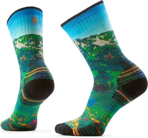 Smartwool Women's Hike Targeted Cushion Mountain Lake Print Crew Socks in Saudi Arabia