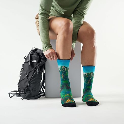Smartwool Women's Hike Targeted Cushion Mountain Lake Print Crew Socks in Saudi Arabia