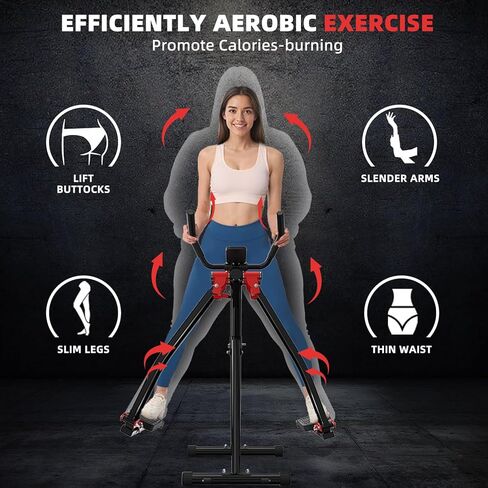 Air Walk Elliptical Glider Machine,30" inch Long Stride Full-Body Cardio Cross Trainer Foldable uitable for Small Spaces,350LBS Weight Capacity in Kuwait