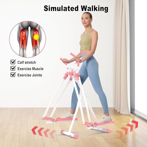 HOTWAVE Air Walker Exercise Machine, Home Space Walker Aerobic Stepper, Foldable Elliptical for Small Spaces - Cross Trainer Glider Exercise Machine for Men and Women Fitness Equipment in Kuwait