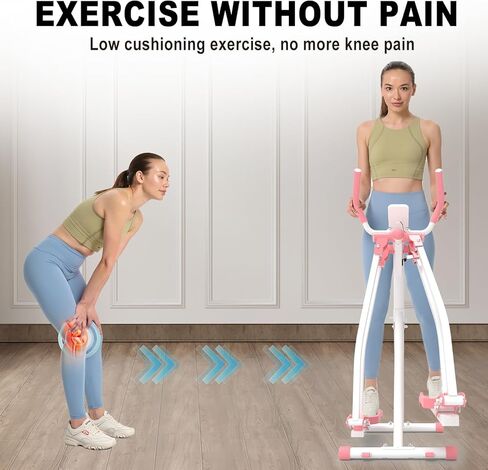 HOTWAVE Air Walker Exercise Machine, Home Space Walker Aerobic Stepper, Foldable Elliptical for Small Spaces - Cross Trainer Glider Exercise Machine for Men and Women Fitness Equipment in Kuwait