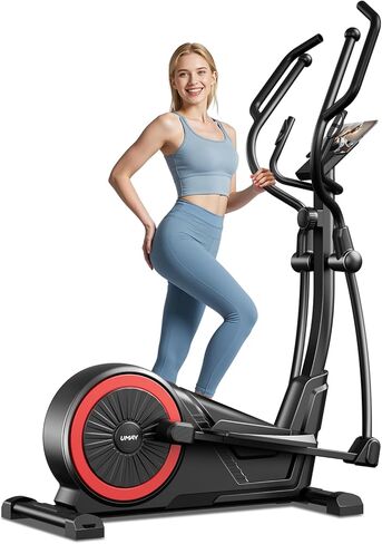 CURSOR FITNESS Elliptical Machine, Elliptical Exercise Machine for Home with Hyper-Quiet Magnetic Driving System, Elliptical Trainer with 15.5IN Stride & LCD Monitor, 100% Levels Resistance in Kuwait