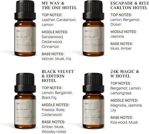 VINEVIDA Luxury Hotel Scent Collection - Set of 8 Premium Fragrance Oils - 5 Star Hotel Essential Oil, Fragrance for Home Diffusers, Soap & Candle Making in Kuwait