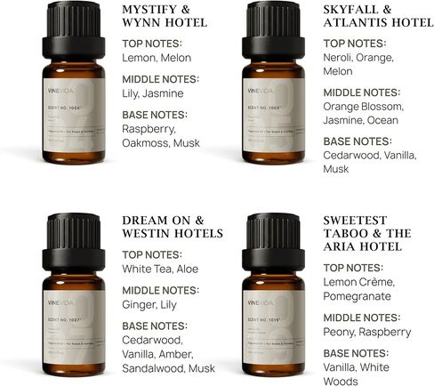 VINEVIDA Luxury Hotel Scent Collection - Set of 8 Premium Fragrance Oils - 5 Star Hotel Essential Oil, Fragrance for Home Diffusers, Soap & Candle Making in Kuwait
