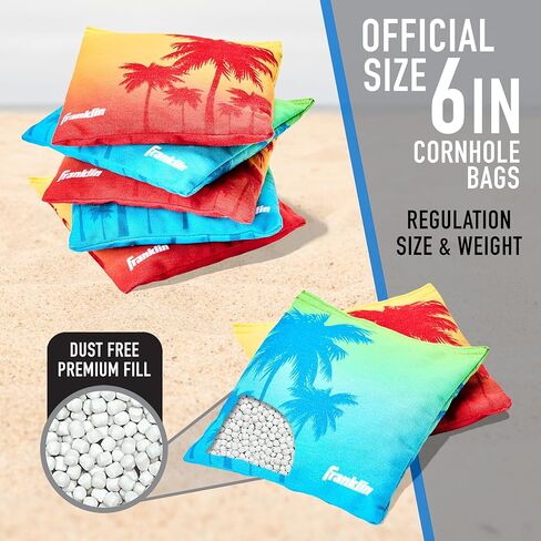 حقائب Franklin Sports Cornhole - ألوان متعددة - حقائب ذات حجم رسمي 5 بوصة × 5 بوصة أو 6 بوصة × 6 بوصة in Saudi Arabia
