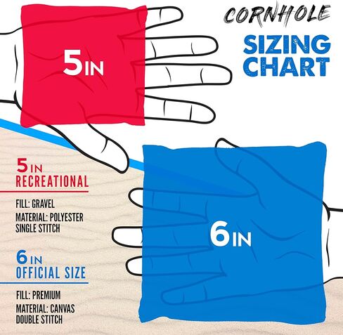 حقائب Franklin Sports Cornhole - ألوان متعددة - حقائب ذات حجم رسمي 5 بوصة × 5 بوصة أو 6 بوصة × 6 بوصة in Saudi Arabia