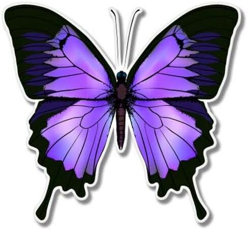 Purple Butterfly Beautiful - Vinyl Sticker Waterproof Decal in Saudi Arabia