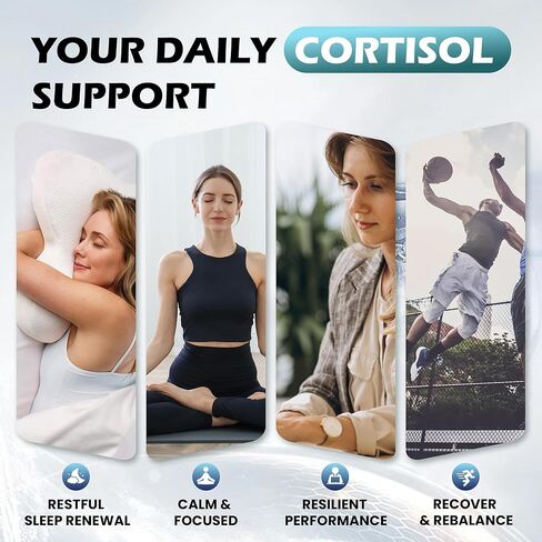 Cortisol Supplements for Women & Men, 18 in 1 Stress & Mood Support Drops with Magnesium 480mg, GABA, Ashwagandha, L-Theanine & Phosphatidylserine, for Relaxation & Sleep, Lemon Raspberry Flavor 60mL in Kuwait
