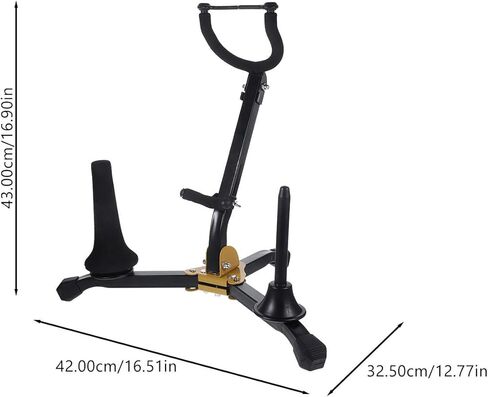 حامل ساكسفون ألتو تينور قابل للطي مع رفوف كلارينيت قابلة للفصل، رف محمول لآلات النفخ لممارسة الموسيقى والأداء in Kuwait