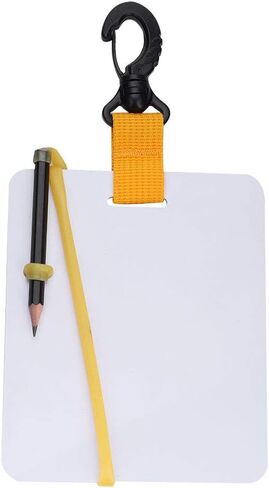 Underwater Writing Slate with Swivel Clip Pencil Lightweight Board for Diving Swimming Water Sports in Kuwait