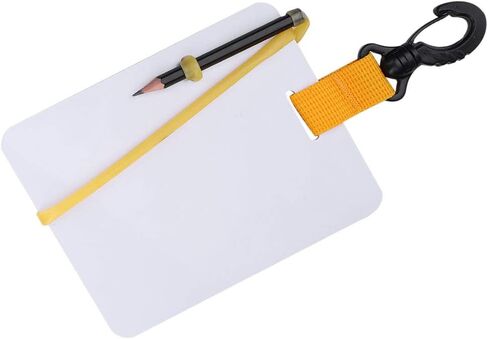Underwater Writing Slate with Swivel Clip Pencil Lightweight Board for Diving Swimming Water Sports in Kuwait