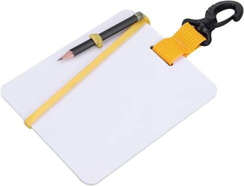 Underwater Writing Slate with Swivel Clip Pencil Lightweight Board for Diving Swimming Water Sports in Kuwait