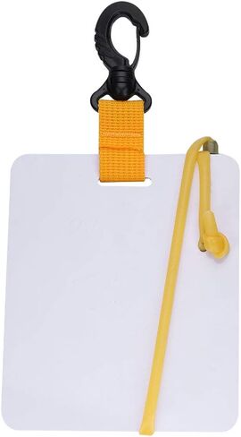 Underwater Writing Slate with Swivel Clip Pencil Lightweight Board for Diving Swimming Water Sports in Kuwait