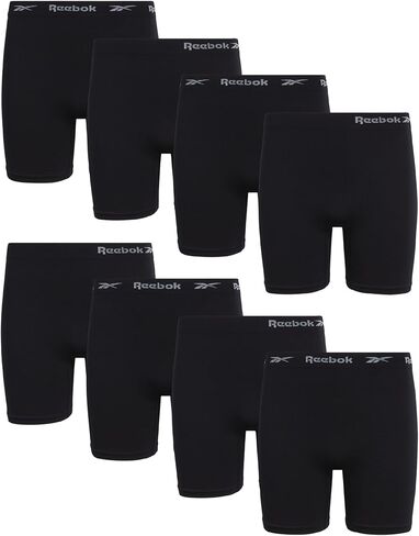 Reebok Girls' Boyshorts Underwear - 8 Pack Soft Seamless Long Leg Boy Shorts - Playground Shorts for Girls (6-16) in Saudi Arabia