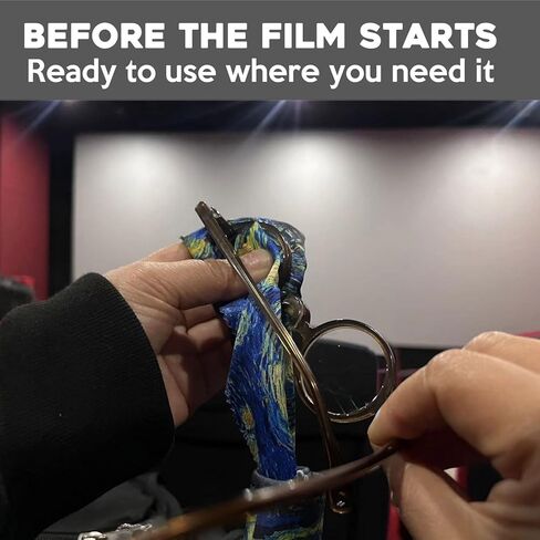 Glasses Cleaning Cloth, Family Pack Microfiber Eye Glass Clean Cloths Cleaner Keychain for Eyeglasses, Eyeglasses Wipes Screens, Camera Lenses-World Classic Art Design Double Sided Printing 8PCS in Kuwait