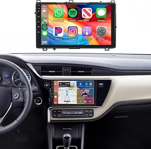 2G+64G Android 13 Radio for Toyota Corolla 2017 2018 2019 Car Stereo with Wireless Carplay Android Auto,5.0 Bluetooth,Build-in DSP EQ,9inch HD IPS Touch Screen,GPS,FM/RDS WiFi IP69K AHD Backup Camera in Kuwait